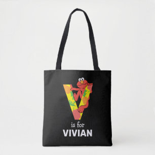 Bolso De Tela Elmo Alphabet V Verduras
