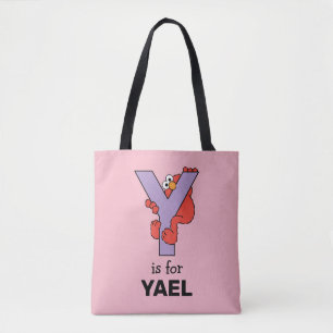 Bolso De Tela Elmo Alphabet Y Púrpura