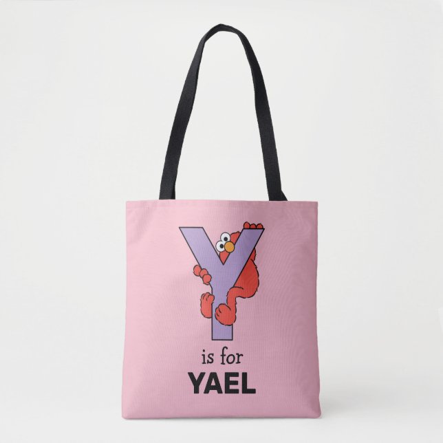 Bolso De Tela Elmo Alphabet | Y Púrpura (Anverso)