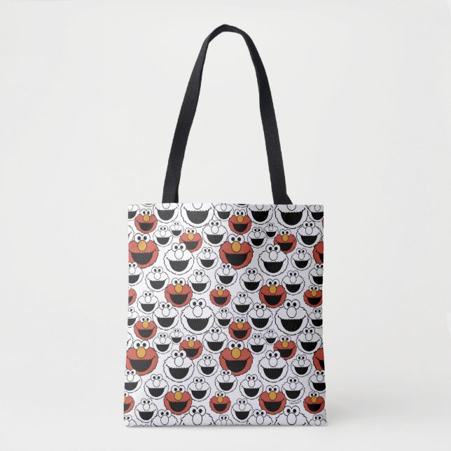 Bolso De Tela Elmo Color Pop Face Pattern (Anverso)