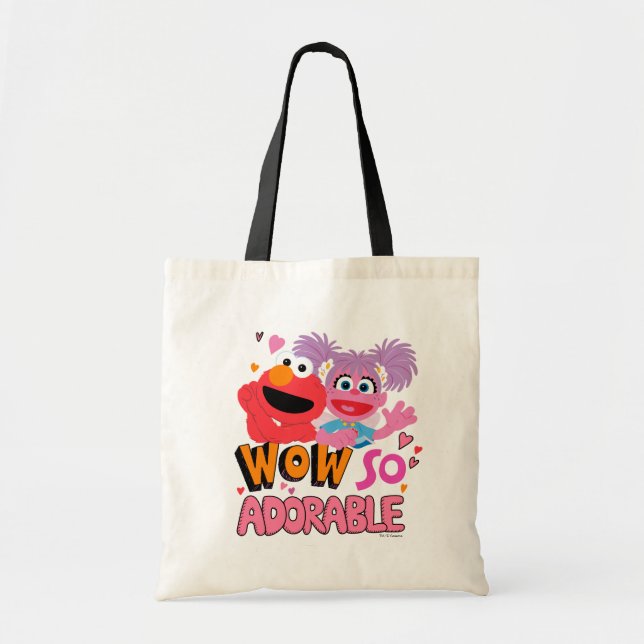 Bolso De Tela Elmo y Abby | Wow Tan Adorable (Frente)
