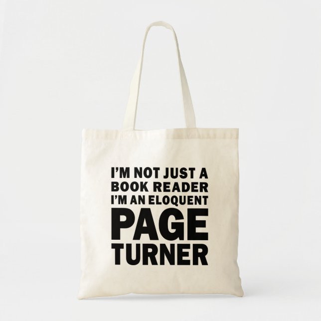Bolso De Tela Eloquent Page Turner Bookish Lover (Frente)