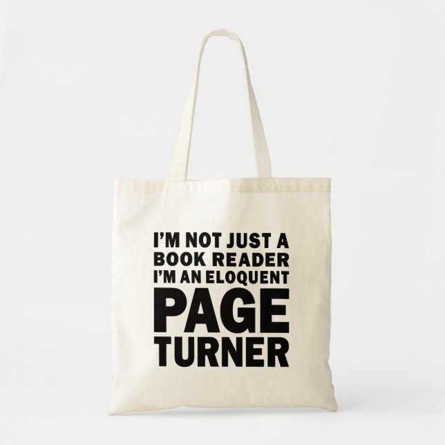 Bolso De Tela Eloquent Page Turner Bookish Lover (Frente)
