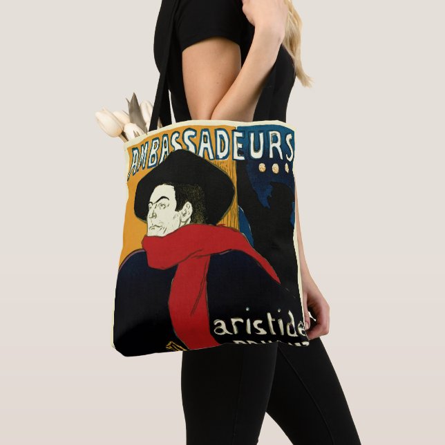 Bolso De Tela Embajadores, Artistide Bruant por Toulouse Lautrec (Detalle)