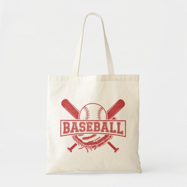 Bolso De Tela Emblema clásico de béisbol (Frente)