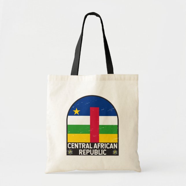 Bolso De Tela Emblema de bandera de la República Centroafricana  (Frente)