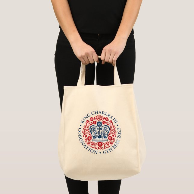 Bolso De Tela Emblema de coronación del Rey Carlos III, recuerdo (Anverso (producto))