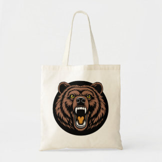 Bolso De Tela Emblema de Poder del Oso Rugiente