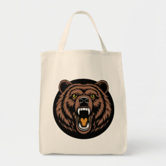 Bolso De Tela Emblema de Poder del Oso Rugiente
