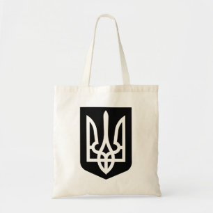 Bolso De Tela Emblema Gráfico Contemporáneo Tryzub de Ucrania