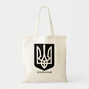 Bolso De Tela Emblema Gráfico Contemporáneo Tryzub de Ucrania