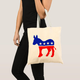 Bolso De Tela Emblema político Fiesta democrático (Donkey)