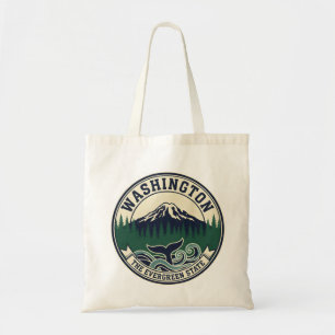 Bolso De Tela Emblema vintage del estado de Washington