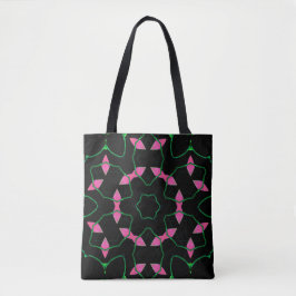 Bolso De Tela Emerald and Pink Kaleidoscope