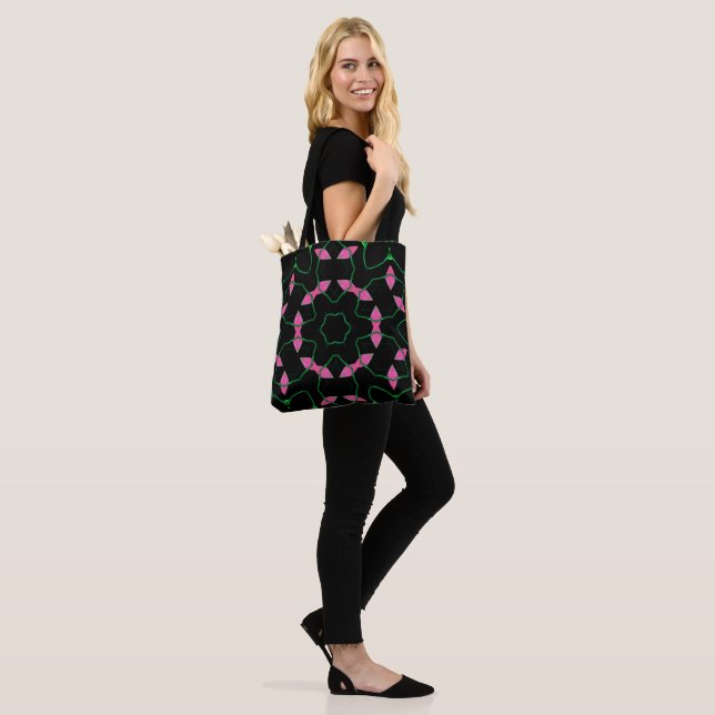 Bolso De Tela Emerald and Pink Kaleidoscope (Puesto)