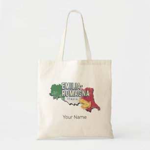 Bolso De Tela Emilia Romagna Bandera Italia Región Retro Mapa de