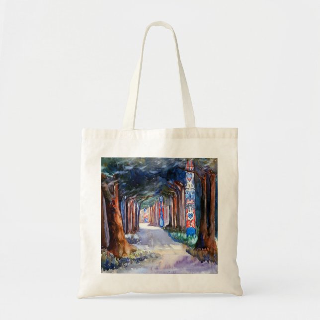 Bolso De Tela Emily Carr Totem Walk en Sitka (Frente)