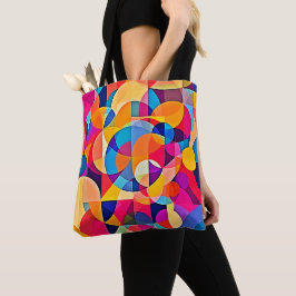 Bolso De Tela Emoción de color geométrico