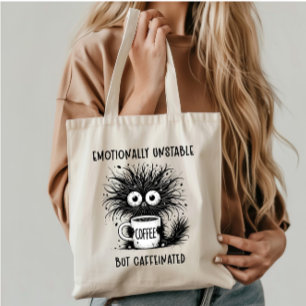 Bolso De Tela Emocionalmente inestable pero cafeinado gato graci