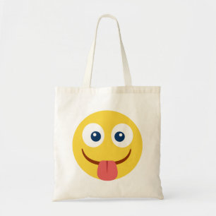 Bolso De Tela Emoji de lengua agarrotada