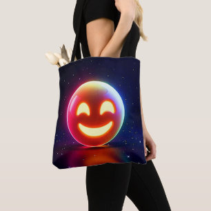 Bolso De Tela Emoji de orb feliz brillante