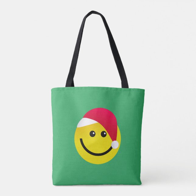 Bolso De Tela Emoji Santa (Reverso)
