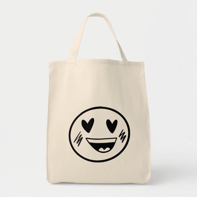 BOLSO DE TELA EMOJI SMILY (Frente)