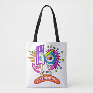 BOLSO DE TELA EMOJI TRIBAL FROWNIE MEEMOGIE