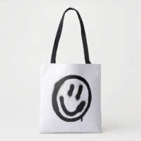 emoticono facial sonriente de graffiti en negro so