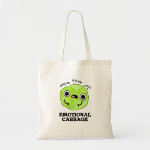 Bolso De Tela Emotional Cabbage Funny Veggie Pun