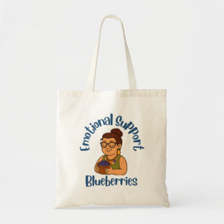 Bolso De Tela Emotional Support Blueberries