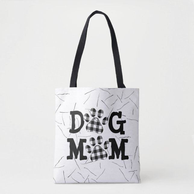 Bolso De Tela Empaquetado DOG MOM y pelo (Anverso)