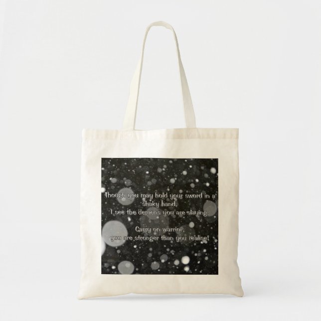 Bolso De Tela Empath Warrior Positive Citation Animation (Frente)