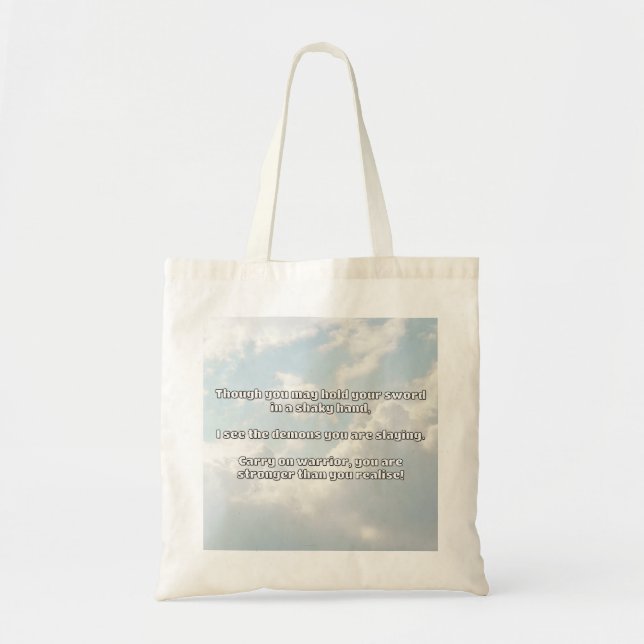Bolso De Tela Empath Warrior Positive Citation Animation (Frente)