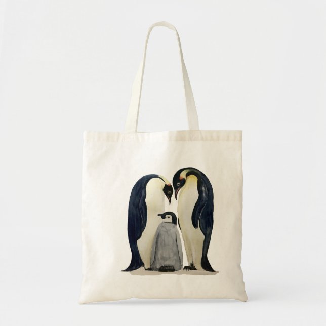 Bolso De Tela Emperor Penguin design Tote Bag (Frente)