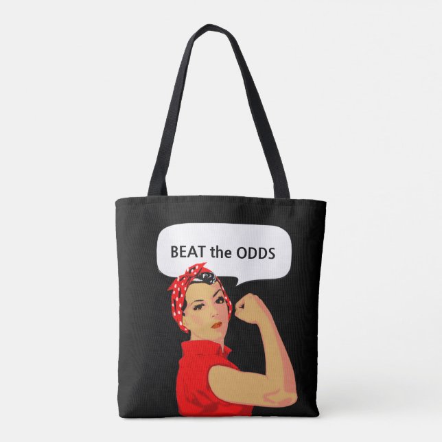 Bolso De Tela Empoderamiento de la Mujer & Vencer las Probabilid (Reverso)