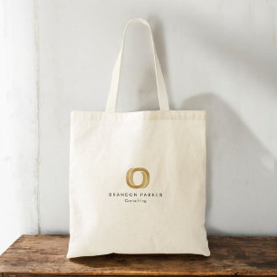 Bolso De Tela Emprendedor de logotipo de oro profesional simple