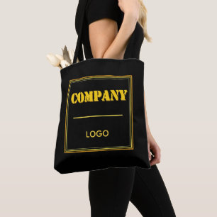 Bolso De Tela Empresa personalizada negra moderna personalizada 