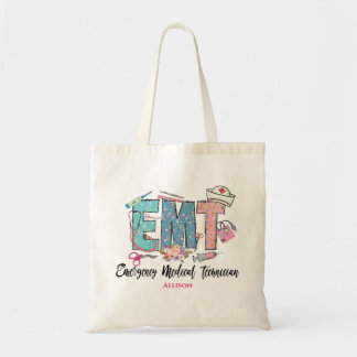 Bolso De Tela EMT de mujeres azules rosadas personalizadas