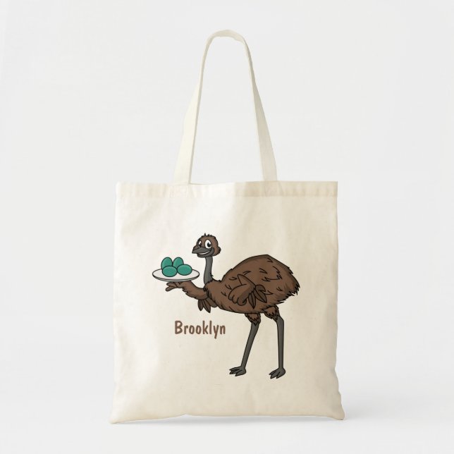 Bolso De Tela Emu con ilustracion personalizado de huevos (Frente)