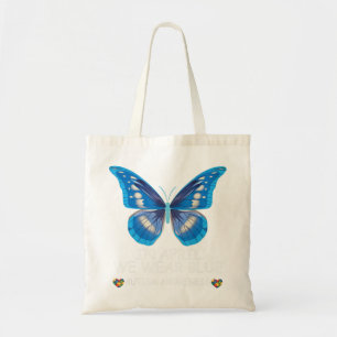 Bolso De Tela En Abril Usamos Autis De Cinta De Mariposa Azul
