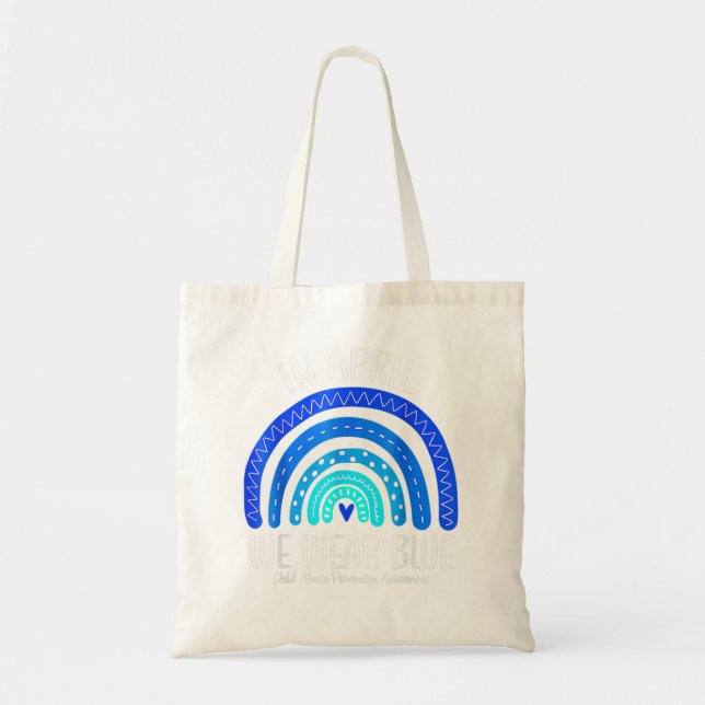 Bolso De Tela En Abril, Vemos Una Prevención Del Abuso Infantil  (Frente)
