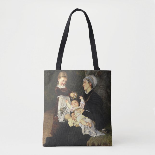 Bolso De Tela En Ammes Besøg - Bertha Wegmann Bella Artes (Anverso)