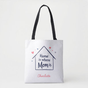 Bolso De Tela En Casa Es Donde Mamá Está El amor de la mamá mi