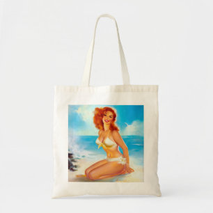 Bolso De Tela En el Beach Pin Up