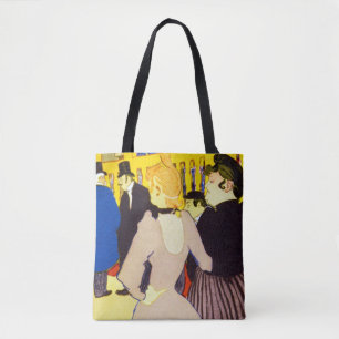 Bolso De Tela En el club nocturno de Toulouse Lautrec, Arte Anti