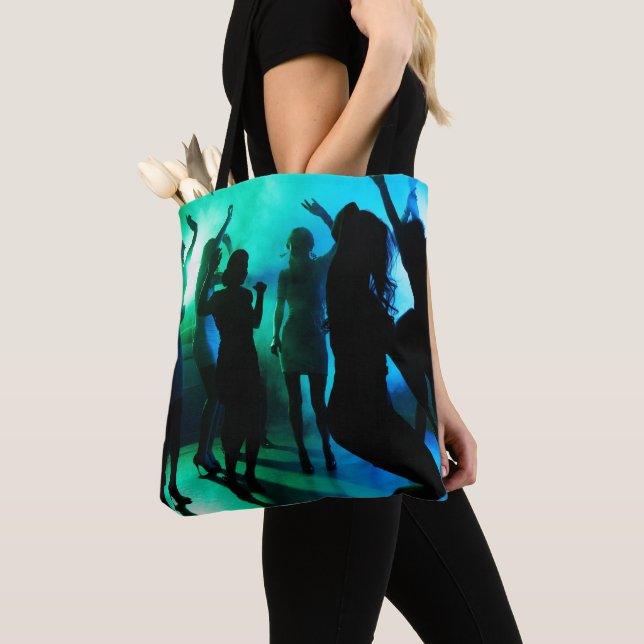 Bolso De Tela En el Club Silhouette Blue Green (Detalle)