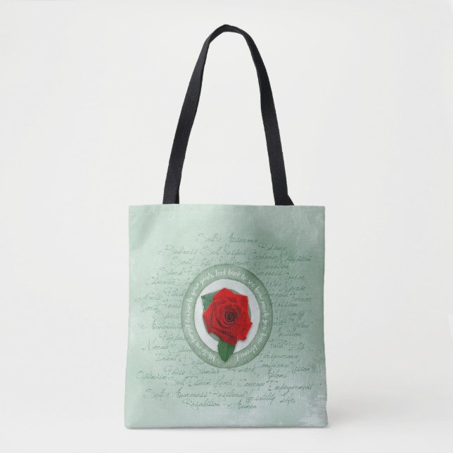 Bolso De Tela En Flor (Anverso)