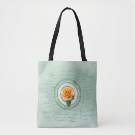 Bolso De Tela En Flor