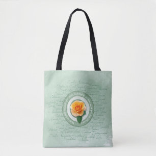Bolso De Tela En Flor